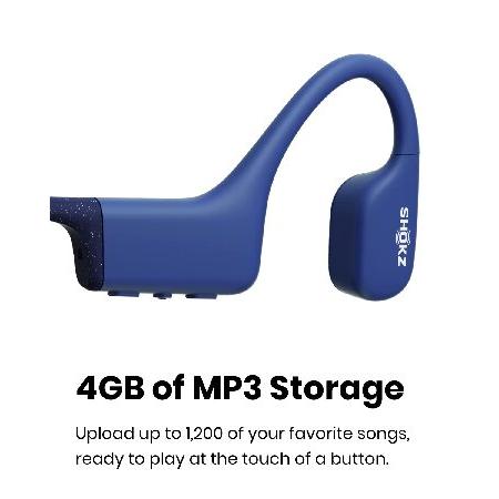 Shokz OpenSwim - Bone Conduction MP3 Waterproof Headphones for Swimming - Open-Ear Wireless Headphones, with Nose Clip and Earplug (Blue)(並行輸入品)｜olg｜06
