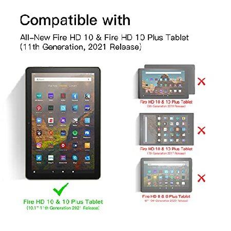 バックライト付きキーボードケース Kindle Fire HD 10 Fire HD 10 Plus タブレット 第11世代 2021年発売 ワイヤレス磁気取り外し可能キーボード 薄型スマートフ｜olg｜02