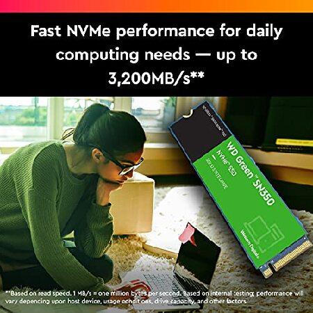 【並行輸入品】 (ウエスタンデジタル) Western Digital 2TB WD Green SN350 NVMe 内蔵SSD ソリッドステートドライブ - Gen3 PCIe M.2 2280 最大3,200MB/s -の画像