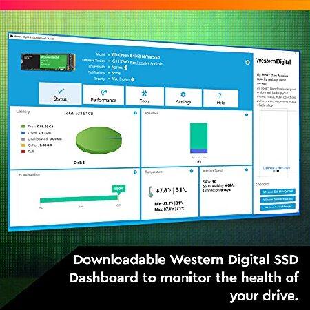 【並行輸入品】 (ウエスタンデジタル) Western Digital 2TB WD Green SN350 NVMe 内蔵SSD ソリッドステートドライブ - Gen3 PCIe M.2 2280 最大3,200MB/s -の画像