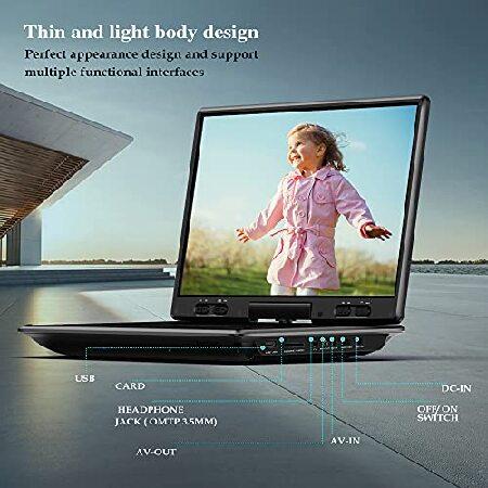 【並行輸入品】 14.9\" Portable DVD Player with 12.5\" Large HD Swivel Screen,Exclusive Button Design,Car Headrest Mount Provided,High Volumeの画像