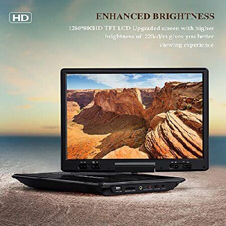 【並行輸入品】 14.9\" Portable DVD Player with 12.5\" Large HD Swivel Screen,Exclusive Button Design,Car Headrest Mount Provided,High Volumeの画像