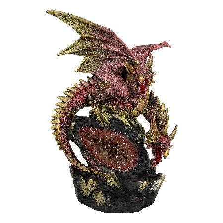 【並行輸入品】 Ebros ギフト ファンタジー レッド スターラタイト 流星 火山 ヒドラ ドラゴン クォーツ マウンテン フェイクジオード 洞窟 ロック フィギュア_1