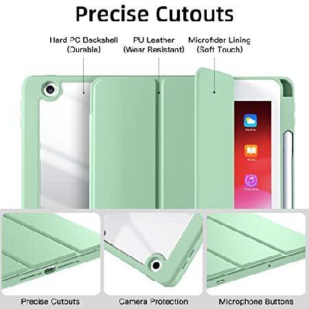 【並行輸入品】 Wenlaty ケース iPad 第9/8/7世代ケース(2021/2020/2019)対応 ペンシルホルダー付き フルボディ保護 クリアケース iPad 10.2インチ用_1