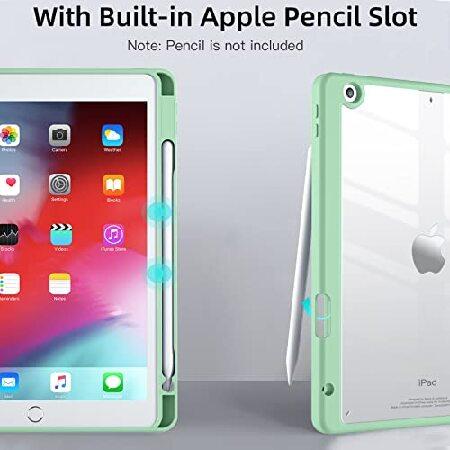 【並行輸入品】 Wenlaty ケース iPad 第9/8/7世代ケース(2021/2020/2019)対応 ペンシルホルダー付き フルボディ保護 クリアケース iPad 10.2インチ用_2