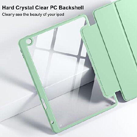 【並行輸入品】 Wenlaty ケース iPad 第9/8/7世代ケース(2021/2020/2019)対応 ペンシルホルダー付き フルボディ保護 クリアケース iPad 10.2インチ用_3