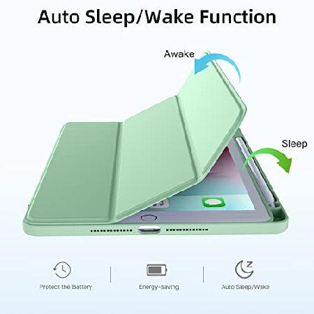 【並行輸入品】 Wenlaty ケース iPad 第9/8/7世代ケース(2021/2020/2019)対応 ペンシルホルダー付き フルボディ保護 クリアケース iPad 10.2インチ用_4