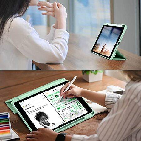 【並行輸入品】 Wenlaty ケース iPad 第9/8/7世代ケース(2021/2020/2019)対応 ペンシルホルダー付き フルボディ保護 クリアケース iPad 10.2インチ用_5
