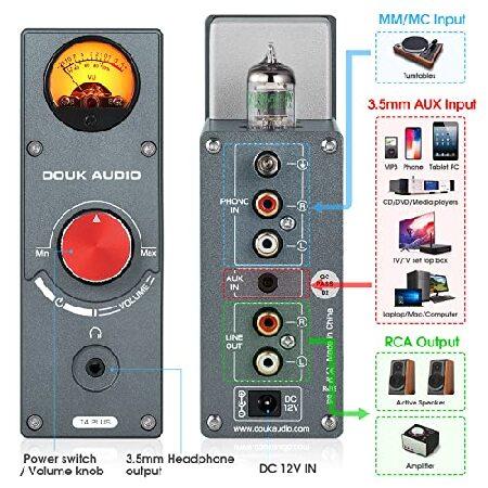 並行輸入品】 Douk Audio T4 Plus Vacuum Tube Phono Preamplifier, MM