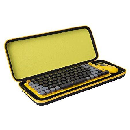 Aenllosi 収納ケース 互換品 Logicool ロジクール POP KEYS K730 メカニカル ワイヤレス キーボード （ケースのみ）(イエロー)(並行輸入品)｜olg｜02