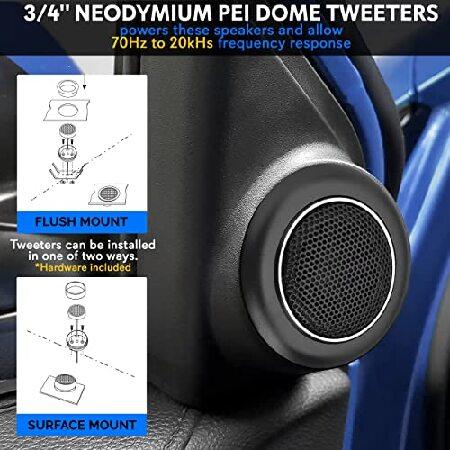 【並行輸入品】 Two-Way Component Speaker System - One Pair 6.5'' Two-Way Component Kit, 360 Watts w/ 4 Ohm Impedance and 1'' High-Temperature ASV | ブランド登録なし | 04