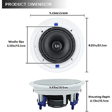 並行輸入品】 Herdio 6.5インチ天井スピーカー、320W 2ウェイ天井