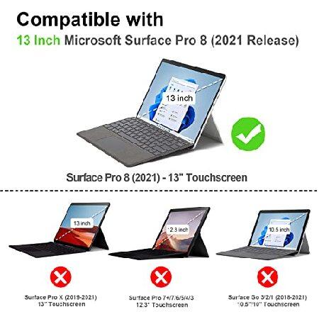 【並行輸入品】 Fintie for Microsoft Surface Pro 8 2021発売 13インチ ケース カバー タブレットケース 全面保護 薄型 スタンド機能付き マルチ視角 PU_1
