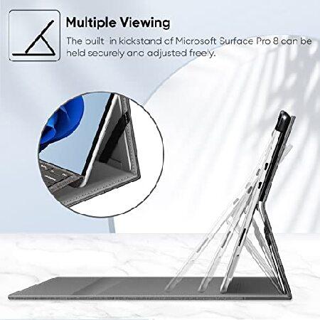【並行輸入品】 Fintie for Microsoft Surface Pro 8 2021発売 13インチ ケース カバー タブレットケース 全面保護 薄型 スタンド機能付き マルチ視角 PU_2