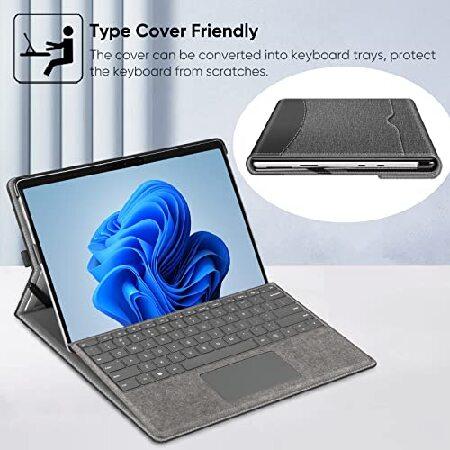【並行輸入品】 Fintie for Microsoft Surface Pro 8 2021発売 13インチ ケース カバー タブレットケース 全面保護 薄型 スタンド機能付き マルチ視角 PU_3