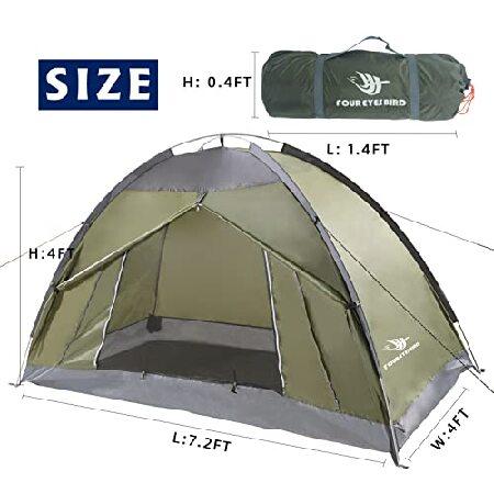 Arctic Lemmings 7.2 × 4 × 4 フィート シングルバックパックテント 防水 キャンプ ハイキング テント 一人で使える 軽くて丈夫 (アーミーグリー(並行輸入品)｜olg｜02