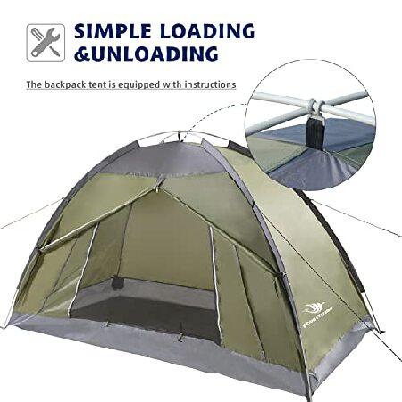 Arctic Lemmings 7.2 × 4 × 4 フィート シングルバックパックテント 防水 キャンプ ハイキング テント 一人で使える 軽くて丈夫 (アーミーグリー(並行輸入品)｜olg｜04