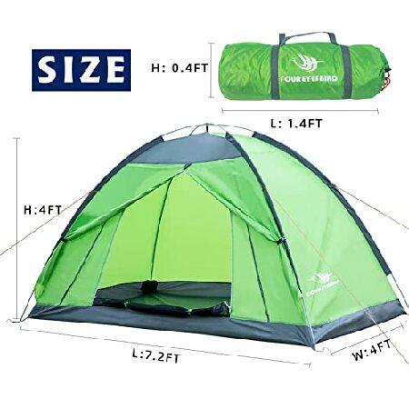 Arctic Lemmings 7.2×4×4フィート シングルバックパックテント、防水キャンプやハイキングテントは一人で使え、軽くて丈夫(グラスグリーン)(並行輸入品)｜olg｜02