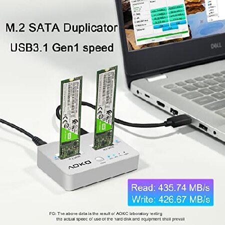 M.2 SATA ドッキングステーション クローンデュプリケーター AOKO USB C 3.1 - SATA デュアルベイ オフライン クローン ハードドライブ エンクロー(並行輸入品)｜olg｜04