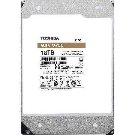 【並行輸入品】 東芝 N300 PRO 18TB 大型ビジネスNAS (最大24ベイ) 3.5インチ 内蔵ハードドライブ - 最大300TB/年 作業負荷率 CMR SATA 6GB/s 7200RPM