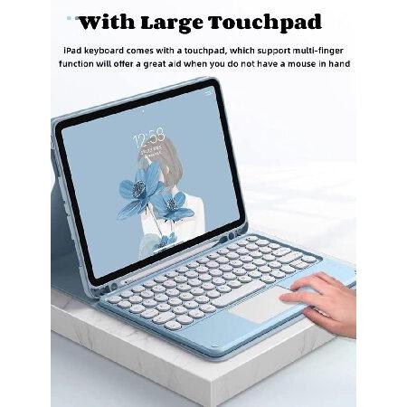 売れ筋のランキング iPad Air 5(2022)/iPad Air 4(2020) Case with Keyboard， Detachable Touchpad Keyboard Case with Pencil Holder， Magnetic Removable Flip Stand (並行輸入品)
