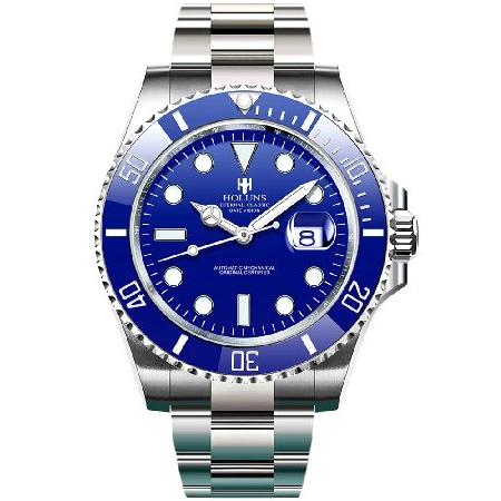 【並行輸入品】 LOREO ラグジュアリーメンズ自動機械式腕時計 40mm 夜光サファイアガラス セラミックベゼル 防水 ステンレススチールウォッチ,
