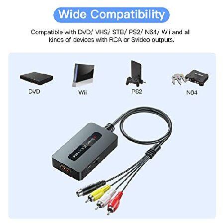 【並行輸入品】 Sedytetoc RCA Svideo - HDMIコンバーター HDケーブル(RCAとSvideo統合)、CVBSコンポジットAVからHDMIコンバーター。