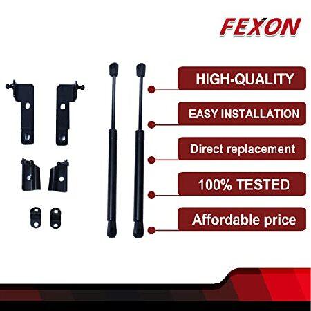【並行輸入品】 Pair of Front Bonnet Hood Shock Rod Kit Gas Charged Shock Dampers Spring Struts Bar Compatible with Nissan Navara Frontier D40の画像
