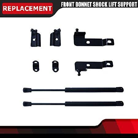 【並行輸入品】 Pair of Front Bonnet Hood Shock Rod Kit Gas Charged Shock Dampers Spring Struts Bar Compatible with Nissan Navara Frontier D40の画像