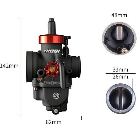 【並行輸入品】 NIBBI キャブレター PE26mm 100cc~150cc オートバイエンジン 炭水化物ジェット付き YAMAHA KAWASAKI SUZUKI アポロ ダートバイク ミニバイク_2
