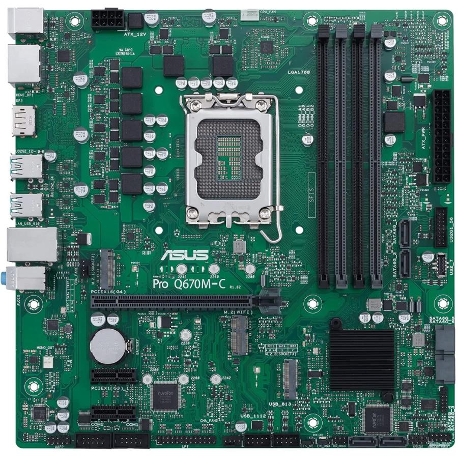 【並行輸入品】 ASUS Pro Q670M-C-CSM LGA 1700 (Intel 12th Gen \u0026 Intel vPro) mATX Motherboarの画像