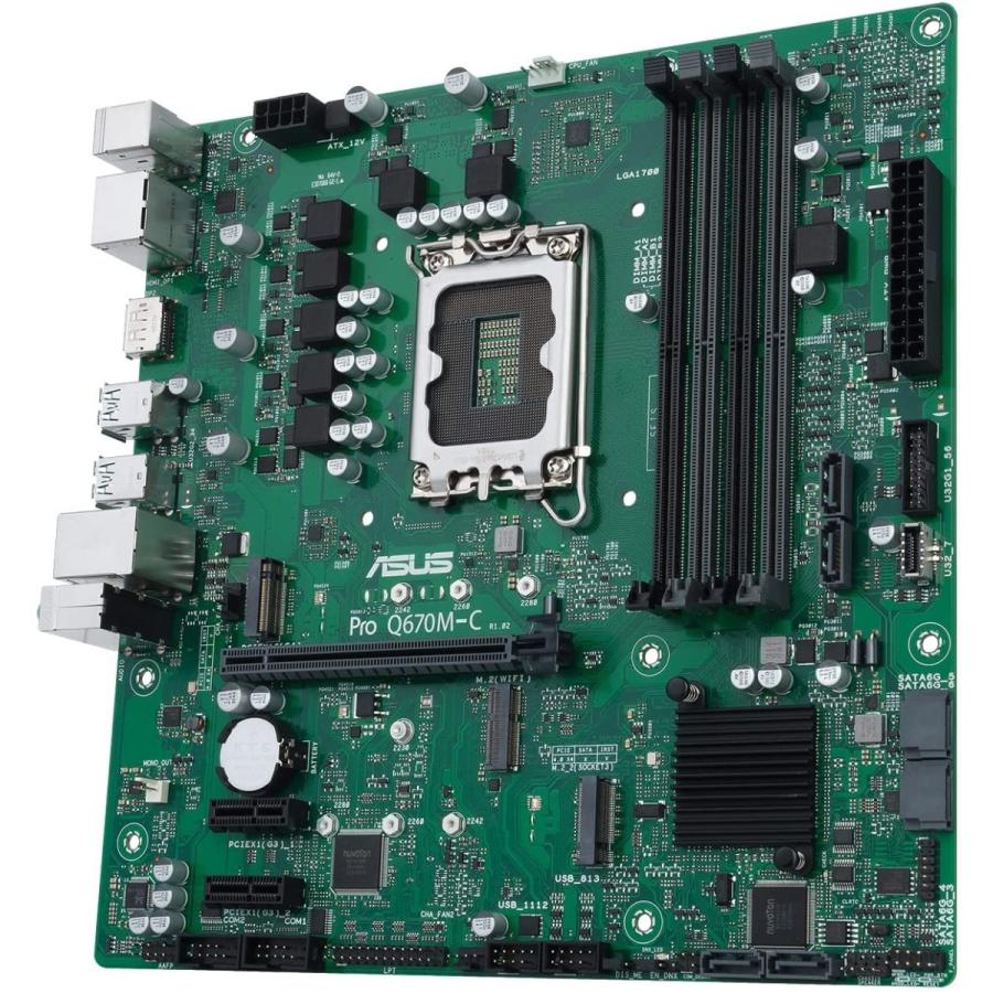 【並行輸入品】 ASUS Pro Q670M-C-CSM LGA 1700 (Intel 12th Gen \u0026 Intel vPro) mATX Motherboarの画像