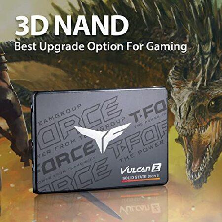 【並行輸入品】 TEAMGROUP T-Force Vulcan Z 2TB SLC Cache 3D NAND TLC 2.5 Inch SATA III Internal Solid State Drive SSD (R/W Speed up to 550/500 MB/s) T2