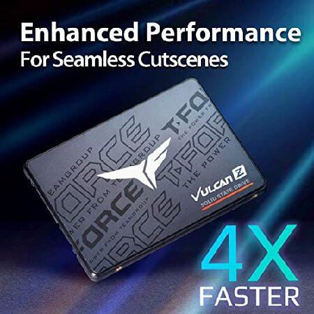 【並行輸入品】 TEAMGROUP T-Force Vulcan Z 2TB SLC Cache 3D NAND TLC 2.5 Inch SATA III Internal Solid State Drive SSD (R/W Speed up to 550/500 MB/s) T2