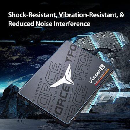 【並行輸入品】 TEAMGROUP T-Force Vulcan Z 2TB SLC Cache 3D NAND TLC 2.5 Inch SATA III Internal Solid State Drive SSD (R/W Speed up to 550/500 MB/s) T2