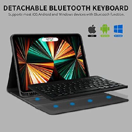 割引特売中 iPad Pro 12.9 inch 2022 Case with Keyboard， Keyboard case (for 12.9-inch iPad Pro - 6th Generation， 5th/4th/3rd Generation) - Wireless Detachable - wi