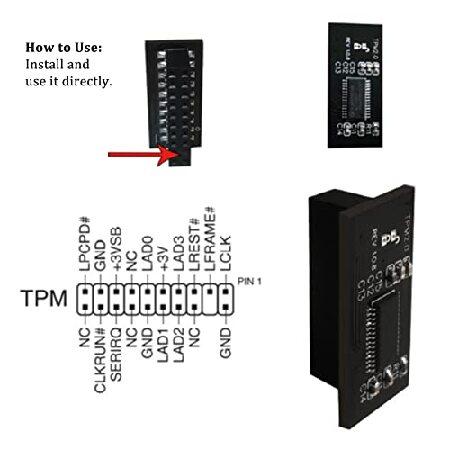 【並行輸入品】 TPM 2.0 Module LPC Interface 20Pin Module Motherboard Compatible with TPM2.0 Remote Card Encryption Security Board Electronic Component | ブランド登録なし | 02