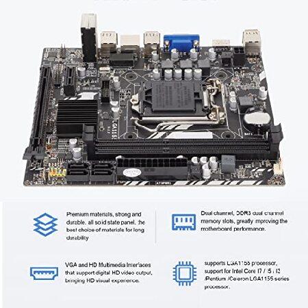 H61M マザーボード 1155ピン DDR3 デュアルチャネル クアッドコア VGA HD マルチメディアインターフェース 安定電源 コンピュータ マザーボード Intel Core I7 I｜olg｜03