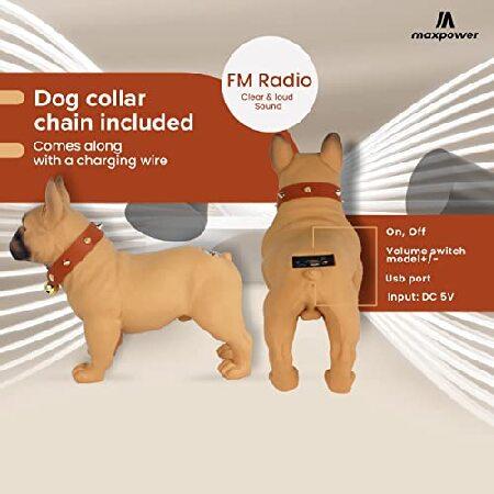 日本売れ済 Max Power Bulldog Style Speaker - MD568 Bluetooth Speaker System- Bulldog Speaker with Rechargeable Battery - Bluetooth Speaker with FM Radio in Brown