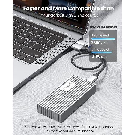 【並行輸入品】 ORICO M.2 SSD 外付けケース NVMe ケース M.2 SSD ケース 40Gbps 4TB NVMe PClE M-Key(B+M Key)2280 に適用 Thunderbolt 3/4