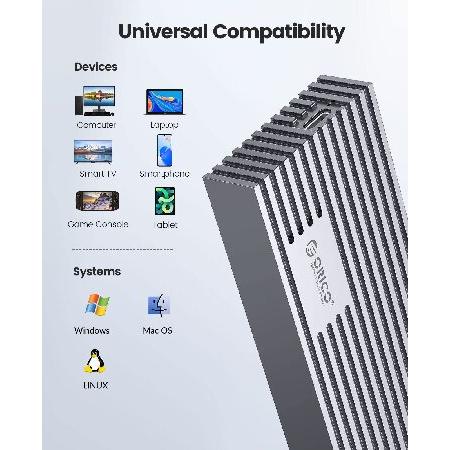 並行輸入品】 ORICO M.2 SSD 外付けケース NVMe ケース 40Gbps 4TB