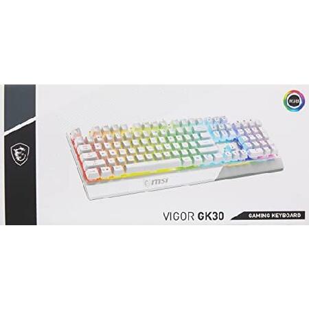 MSI Vigor バックライト RGB 専用ホットキー アンチゴースト メカニカルフィール ゲーミングキーボード (Vigor GK30 ホワイト US)(並行輸入品)｜olg｜04