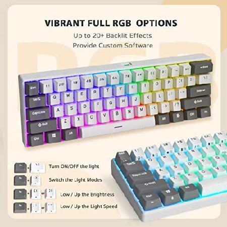 【並行輸入品】 iLovBee i61 60%有線キーボード メカニカル ホットスワップ可能 コンパクトRGBゲーミングキーボード 61キーミニキーボード | ブランド登録なし | 03