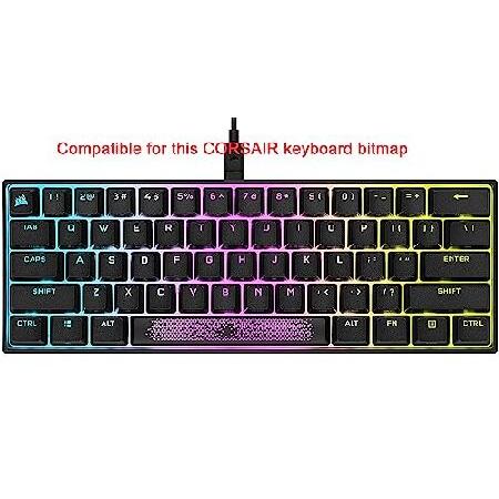 【並行輸入品】 シリコンキーボードスキンカバー Corsair K65 RGB Mini 60%メカニカルゲームキーボードに対応 (透明)_3