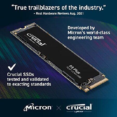 並行輸入品】 Crucial P3 Plus 2TB PCIe 4.0 3D NAND NVMe M.2 SSD, up