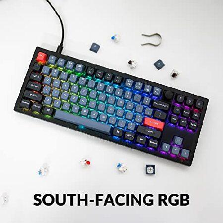 【並行輸入品】 Keychron V3 有線カスタムメカニカルキーボードノブバージョン TKL QMK/VIA プログラム可能なマクロ ホットスワップ可能なKeychron K Pro Red_4