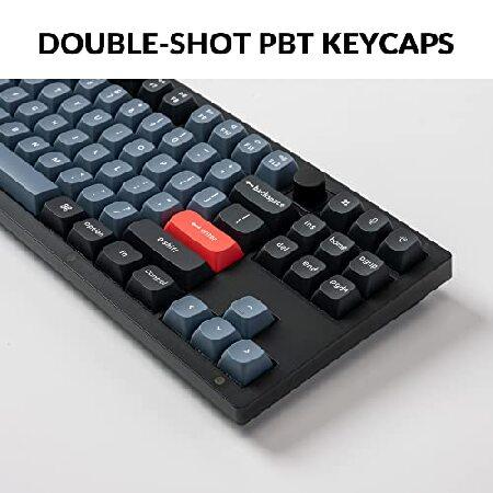 【並行輸入品】 Keychron V3 有線カスタムメカニカルキーボードノブバージョン TKL QMK/VIA プログラム可能なマクロ ホットスワップ可能なKeychron K Pro Red_5