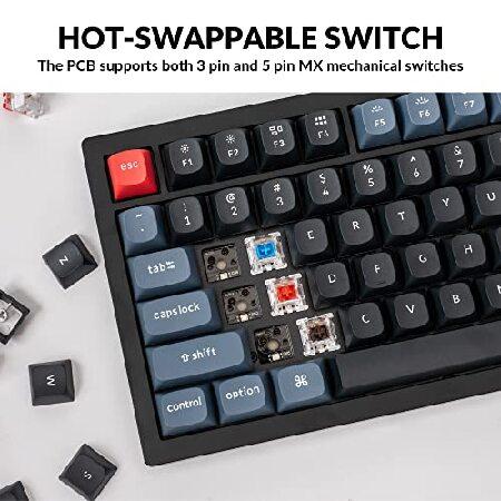 【並行輸入品】 Keychron V3 有線カスタムメカニカルキーボードノブバージョン TKL QMK/VIA プログラム可能 ホットスワップ可能 Keychron K Pro_1