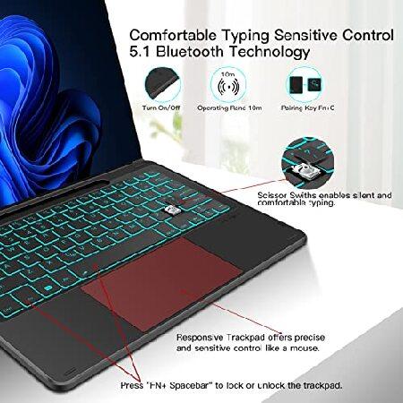 Type Cover for Microsoft Surface Pro 8/Surface Pro X 13", XIWMIX Portable Bluetooth 5.1 Wireless 7-Color Backlit Surface Pro 8/Pro X Keybo(並行輸入品)｜olg｜05