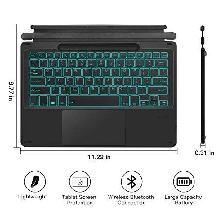 Type Cover for Microsoft Surface Pro 8/Surface Pro X 13", XIWMIX Portable Bluetooth 5.1 Wireless 7-Color Backlit Surface Pro 8/Pro X Keybo(並行輸入品)｜olg｜06